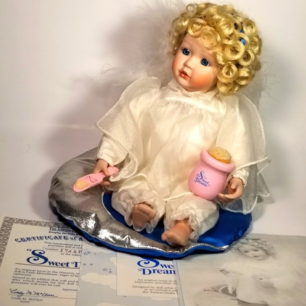 Ashton Drake Galleries Sweet Dreams Angel Doll by Artist Cindy McClure NIB